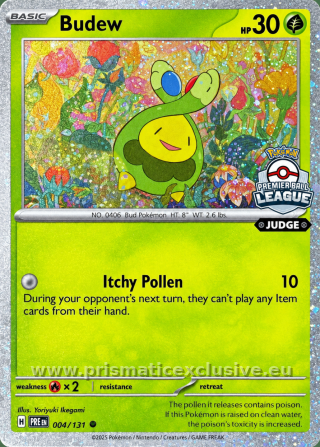 Budew League Judge Cosmos Holo card