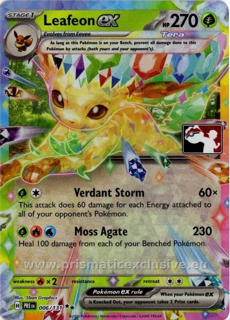 Leafeon ex Prize Pack card