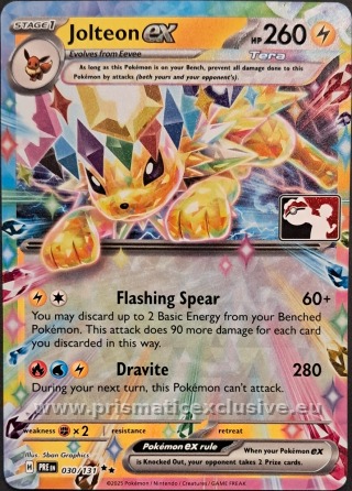 Jolteon ex Prize Pack card