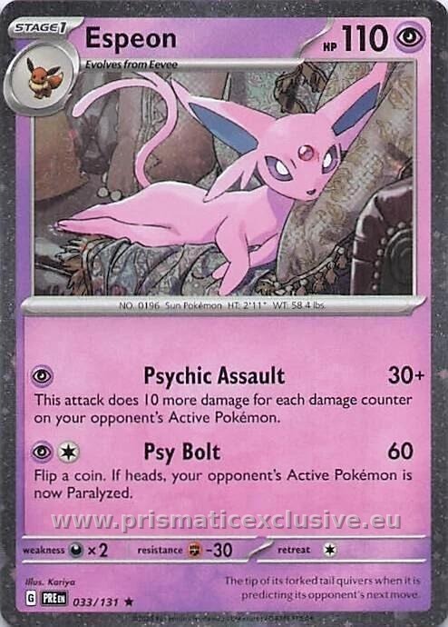 Espeon Costco Cosmos Holo card