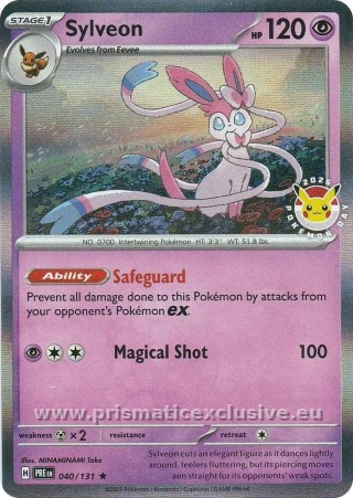 Sylveon Pokémon Day 2025 Holo card