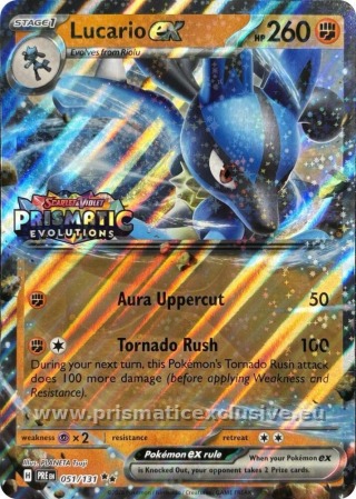 Lucario ex Prismatic Stamp card