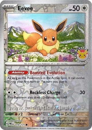 Eevee Pokémon Day 2025 Cosmos Holo card