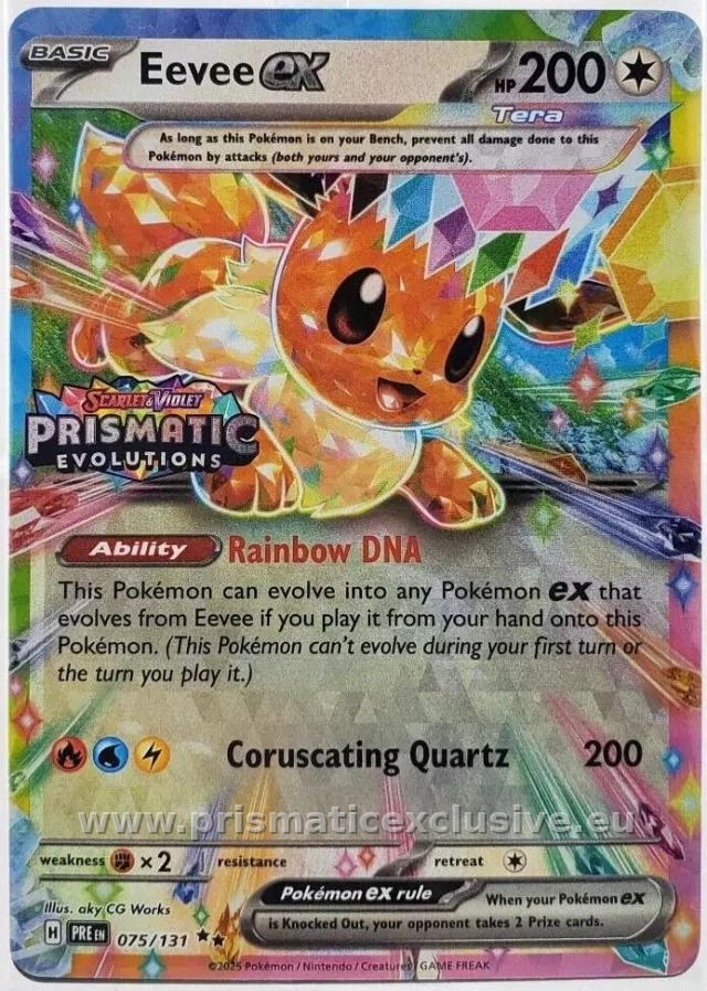 Eevee ex Prismatic stamp card