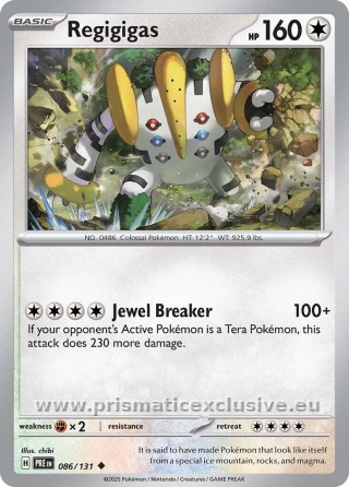 Regigigas standard card