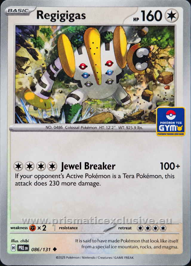 Regigigas GYM Non-Holo card