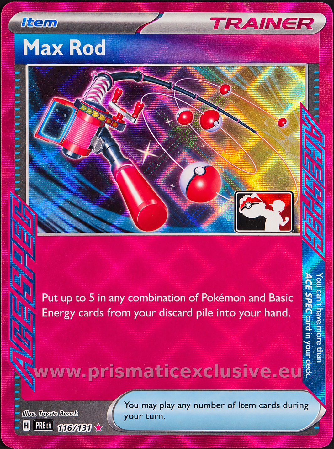 Max Rod Prize Pack holo card